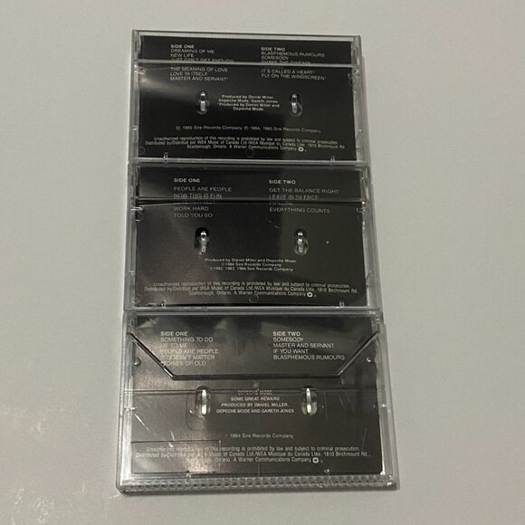 VINTAGE LOT OF 3 DEPECHE MODE CASSETTES - Picture 2 of 6